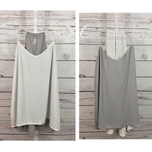Express Barcelona Reversible Gray and White Camisole Top Size Medium